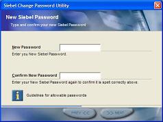 Siebel Password Wizard